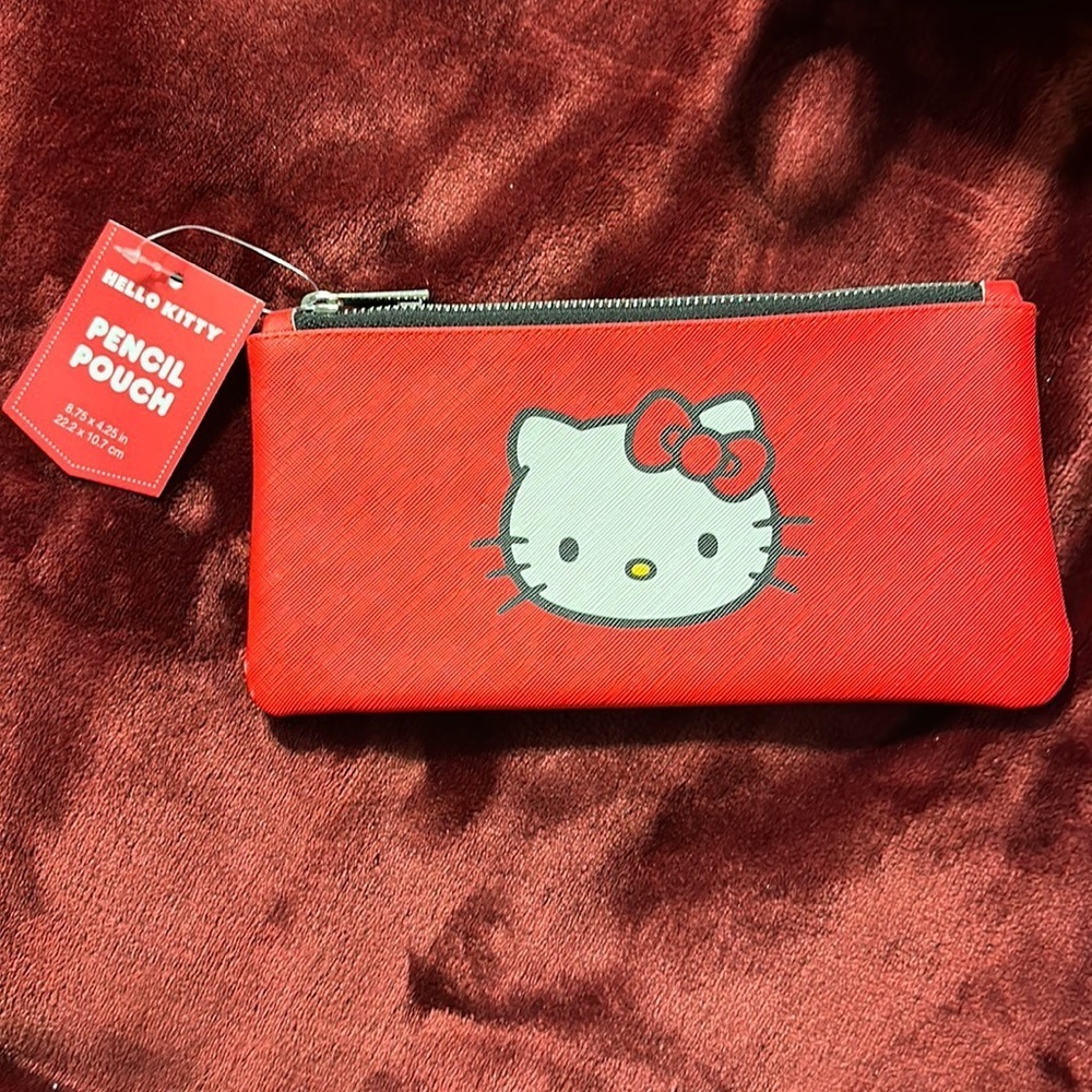 NWT Hello Kitty Zipper Pencil Pouch